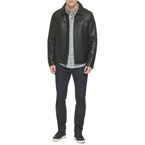 แจ็คเก็ตบอมเบอร์หนังแท้สำหรับผู้ชาย ทรงยาว บาง คอปกพับลง ซิป กันน้ำ ระบายอากาศ ป้องกันรังสียูวี สไตล์มอเตอร์ไซค์และไบค์เกอร์สำหรับฤดูหนาว - Product Image 4