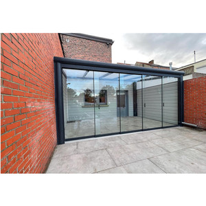 Porte intérieure coulissante en verre facile à glisser Schuifwand pour véranda Pergola extérieure en aluminium - Product Image 2