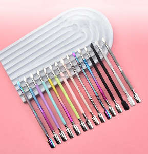 Empujador de Cutículas de Acero Inoxidable de Doble Cabeza con Logotipo Personalizado, Removedor de Piel Muerta, para Manicura y Pedicura, Reutilizable, Metálico - Product Image 5