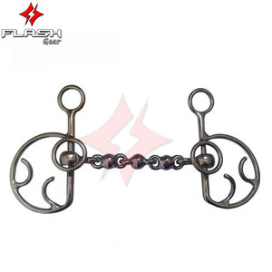 High Quality Custom Horse Bit Waterford Steel Joint D-<b>Ring</b> with French Link Stainless Steel Western Dutch Gag Bit breeches - Product Image 6