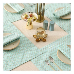Sea Green Trendy Heat Resistance Decoration 100% Organic Cotton GOTS Certificate Placemat New Dining Linen Stylish Table <b>Mats</b> - Product Image 1