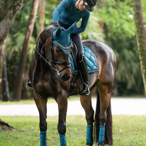 Wholesale durable material comfortable design ideal for long <b>equestrian</b> Soft lining english horse saddle pad premium - Product Image 2