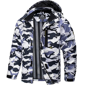 Ventes directes d'usine veste Softshell imperméable pour hommes coupe-vent Sport de plein air échange Camouflage col montant fermeture éclair 2026 - Product Image 3