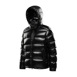Veste matelassée en duvet pour homme de la meilleure qualité, streetwear d'hiver personnalisé, mode avec capuche brillante, taille plus, décoration de logo 2026 - Product Image 4