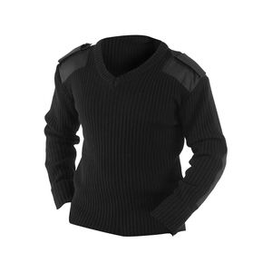 Vêtements de travail personnalisés pour gardes de sécurité pull d'hiver respirant en laine tricotée anti-rétrécissement à l'avant top modèle de vente pull haut - Product Image 3