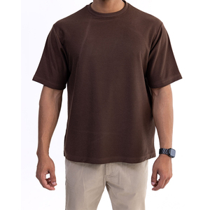 Camiseta con serigrafía personalizada Heavyweight 230gsm 100% algodón liso Dtg Print Heavyweight camiseta para hombre de gran tamaño de alta calidad - Product Image 1