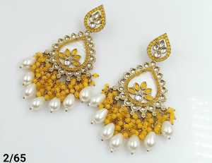 คอลเลคชั่นใหม่ล่าสุดเครื่องประดับอินเดียต่างหู Jhumka Kundan ต่างหูคอลเลกชันใหม่ล่าสุดของผู้หญิงต่างหูมีสไตล์คอลเลกชัน2024 - Product Image 5