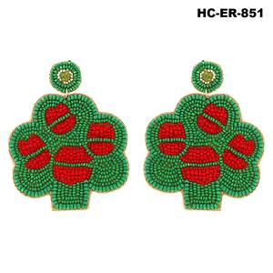 ต่างหูลูกปัดสไตล์นักออกแบบพร้อมลูกปัดแก้ว100เปอร์เซ็นต์อุปกรณ์ตกแต่งเพื่อยกระดับลุคของผู้หญิง - Product Image 6