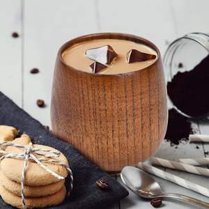 ถ้วยชาทำจากไม้พุทรา2ชิ้นทำจากไม้ธรรมชาติเกรดสูงความจุ51-100มล. แบบดั้งเดิมทำด้วยมือ - Product Image 6