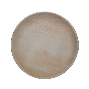 Platos de cena desechables de hoja de palma redonda plana biodegradable de 20 cm más vendidos, servicio de comida de boda disponible, precio al por mayor - Product Image 1
