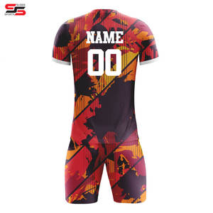 ชุดเสื้อฟุตบอลผ้าโพลีเอสเตอร์ของผู้ชายชุดเสื้อเจอร์ซี่ผ้าแห้งเร็ว - Product Image 2