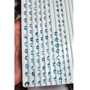 130 piezas de Aguamarina Natural 5x3mm 6x4mm 7x5mm faceta redonda ovalada 68 Cts lote Iroc ventas corte de piedras preciosas sueltas de alta calidad US $77 - Product Image 4