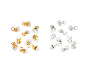 Colgante de piedra lunar de arcoíris Natural, colgante de oro galvanizado de 8-10mm, joyería de la piedra lunar de junio, collar - Product Image 1