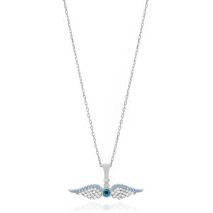 Collier à pendentif en forme d'oeil turc, bijoux en argent Sterling 925 faits à la main, vente en gros - Product Image 5