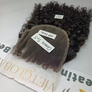Venta al por mayor 100% cierre birmano rizado Remy Grado de alta calidad cabello humano en bruto camboyano recto y estilos de onda del cuerpo - Product Image 1