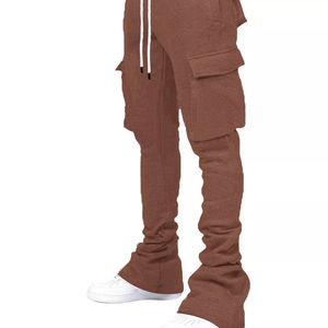 Ensemble deux pièces pantalon évasé personnalisé pour homme, tenue délavée à l'acide, survêtement délavé au soleil, ensemble jogging à capuche - Product Image 6