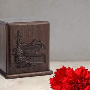 Customized Size Adult Cremation Wooden <b>Urns</b> Unique European & American Style Funeral Supplies <b>for</b> <b>Human</b> <b>Ashes</b> Wood <b>Urns</b> - Product Image 4