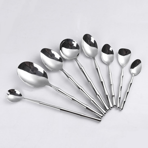 Ensemble de couverts en acier inoxydable plaqué argent en vrac à tendance industrielle, ensemble de couverts de cuisine fourchette cuillère couteau - Product Image 4