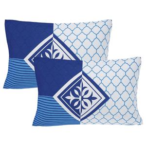Juego de Sábanas Dobles de Algodón 240 Hilos con Estampado Floral Majestic Azul de 3 Piezas con 2 Fundas de Almohada (SHKV1024) - Product Image 3