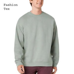 Personnalisable Hommes 100% Coton Polaire Sweat-shirt Couleur Unie Casual Manches Longues Hiver Plain Dyed Hoodies de Crop Length - Product Image 1