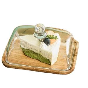 Vente chaude plaque en bois Dôme Gâteau seving Stand Avec dôme en métal Couvercle Nouveau Design Décoration Meilleure Qualité Moderne Stadard - Product Image 6