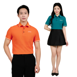 Polo unisexe 210 g/m² extensible, blocs de couleur sur les épaules et les manches, confortable pour le personnel de l'hôtellerie ou de la salle de sport - Product Image 1