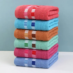 100% Organic Cotton Bath <b>Towel</b> 500GSM Thickened Jacquard Checkered Soft Absorbent Durable Kids Disposable Spa Use - Product Image 1
