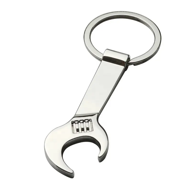 Sáng Tạo Cờ Lê Móc Chìa Khóa Với Logo Cờ Lê Tùy Chỉnh Biểu Tượng Tia Laser Keychain Kim Loại Bia Rượu Vang Mở Chai