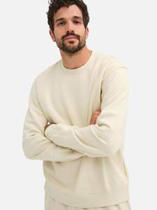 เสื้อสเวตเชิ้ตคอกลมสีขาวสำหรับผู้ชาย แขนยาว สไตล์ลำลอง สตรีทแวร์ แอคทีฟแวร์ รับผลิตแบบ OEM ODM ขายส่งเสื้อผ้า - Product Image 2