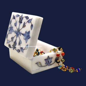 Handmade Polished Italian Marble Inlay Jewelry Boxes Custom Logo 6 X 4 Inch Low Price <b>Ring</b> Boxes for <b>Ring</b> Display Packaging - Product Image 3