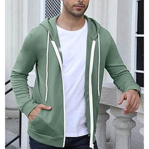 เสื้อฮู้ดมีซิปสำหรับผู้ชายผ้าบางสำหรับฤดูใบไม้ผลิและฤดูใบไม้ร่วง - Product Image 2