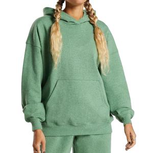 Women's Stylish Casual Pullover <b>Hoodie</b> Solid Colors Long Sleeve Sweatshirt with Hood Loose Fit Winter <b>Knitted</b> Cotton Fleece - Product Image 1