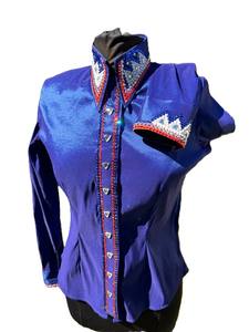 Meilleur Prix Premium Western Showmanship noir et bleu Veste d'équitation Nouveau Design - Product Image 5