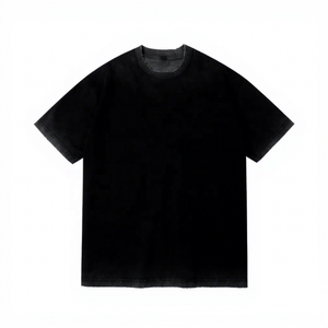 Camiseta de hombre de algodón pesado de 300 g con cuello desgastado, estilo vintage, hombros ligeramente caídos, corte holgado y oversized 2026 - Product Image 1