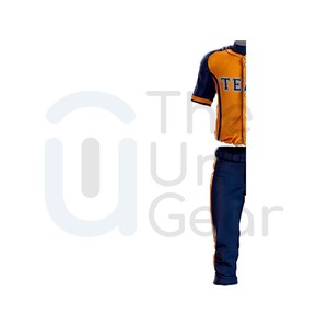 ชุดเบสบอลเสื้อและกางเกงระบายอากาศได้ดีสินค้ามาใหม่ชุดเล่นกีฬาออกแบบชื่อทีมได้ตามที่ต้องการ - Product Image 2