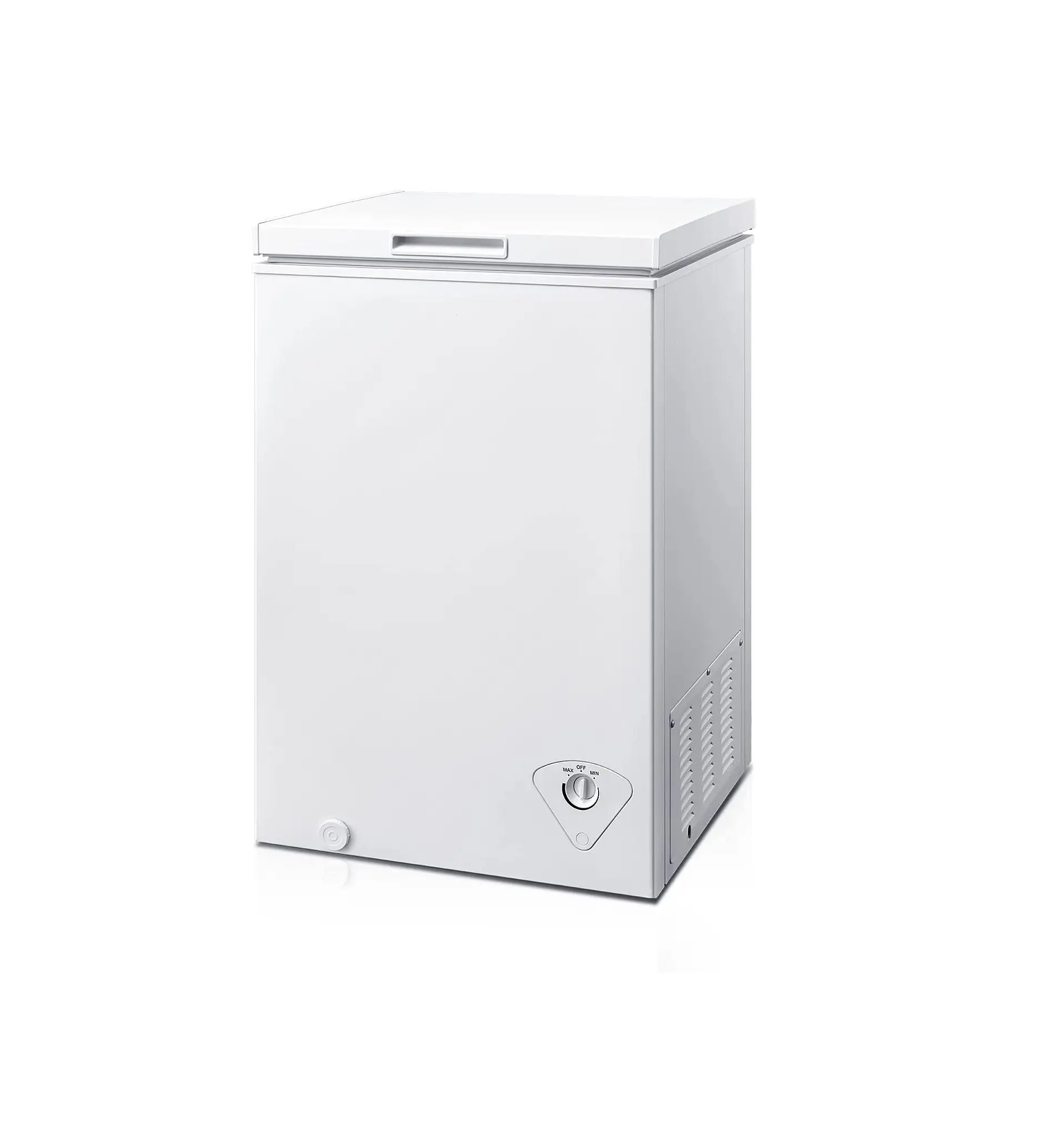 Best Selling REVE White 3.5 cu. ft. Mini Freezer, Cubic Feet Design With Stainless Steel Door Material (2 Year Warranty)