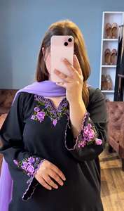 Nouveau concepteur lourd broderie travail haut Plazzo taille tombée Riyon soie haute rue Style bureau fête décontracté dentelle paillettes - Product Image 5