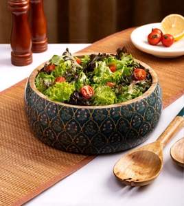 Acheter directement du fabricant Bols en bois EG fabriqués à la main et cuillères assorties Collection d'art en émail de l'Inde par HF CRAFTS - Product Image 1