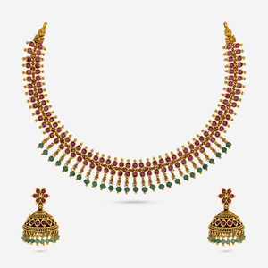 Wedding-Ready Antique Gold <b>Necklace</b> 188713 - Product Image 1