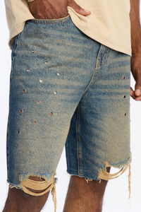 Shorts de Mezclilla Desgastados para Hombre con Nuevo Estilo, Shorts de Alta Calidad con Lavado Ácido o Decoloración al Sol para Hombre - Product Image 3