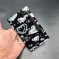 Palette à cils en acrylique noire à prix de gros avec aimant pour pinces, logo personnalisé, plateaux d'extension de cils, tuiles à cils