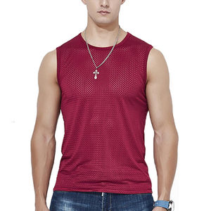 Men Custom Summer Running Singlets Breathable Gym Tank Top Mens High Quality 100% Organic Cotton Jogging Wear - Product Image 4