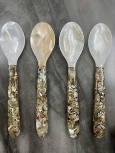 Cuillère à perles polie avec irisation naturelle parfaite pour une utilisation gastronomique et des affichages de décoration à la maison - Product Image 4
