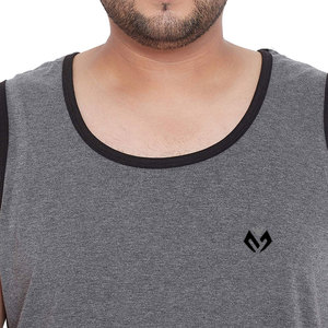 Débardeurs de gymnastique pour hommes de haute qualité Logo personnalisé couleur unie respirant Fitness débardeur OEM musculation approvisionnement sans manches - Product Image 6