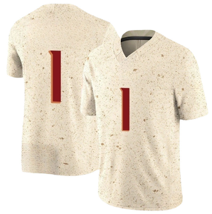 Camisetas de Fútbol Americano Personalizadas para Hombre, Manga Corta, Talla Grande, Sublimadas, Color Beige Rojo, Uniforme de Equipo, Transpirable, de Poliéster - Product Image 6