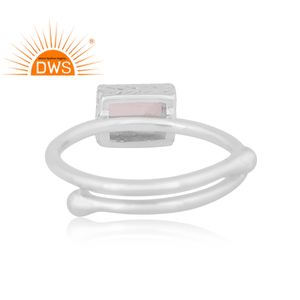 Anillos de plata de ley 925 con diseño adjetival, piedra lunar blanca Natural, fabricante de joyería - Product Image 4