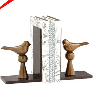 Porte-livres de bureau en acier inoxydable finition argent brillant 2025 - Product Image 2