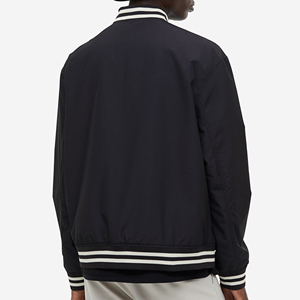 Chaqueta de béisbol de satén personalizada más vendida, chaqueta universitaria de Color sólido de alta calidad para hombres y mujeres, moda de invierno con cuello levantado - Product Image 3