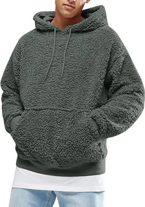 Suéter de gran tamaño de lana polar supercómodo para hombre, Sudadera con capucha de lana Sherpa y conjunto de Jogger, sudaderas con capucha unisex - Product Image 5