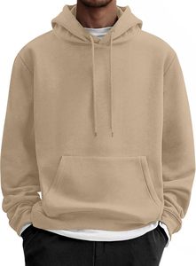 Sweat à capuche épais pour hommes en coton polaire pull surdimensionné à épaules tombantes sweat-shirt personnalisé logo hiver Streetwear chaud décontracté mode - Product Image 3